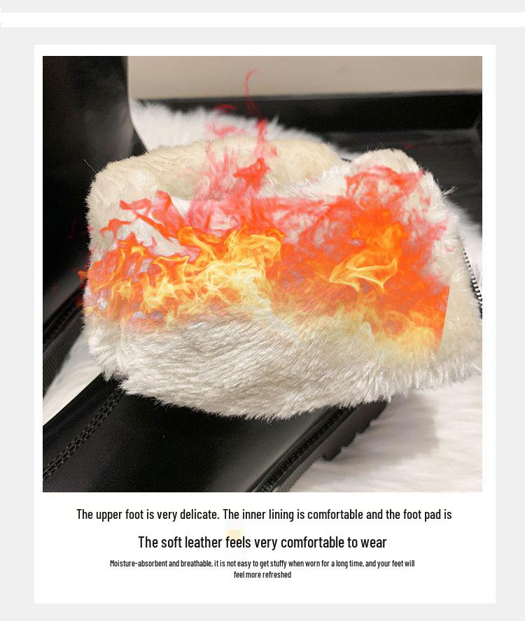 Women's 2025 Knee-High Waterproof Fleece-Lined Slimming Boots - Thick-Soled, Over-the-Knee, High-Top Cotton-Padded Winter Knight Boots.