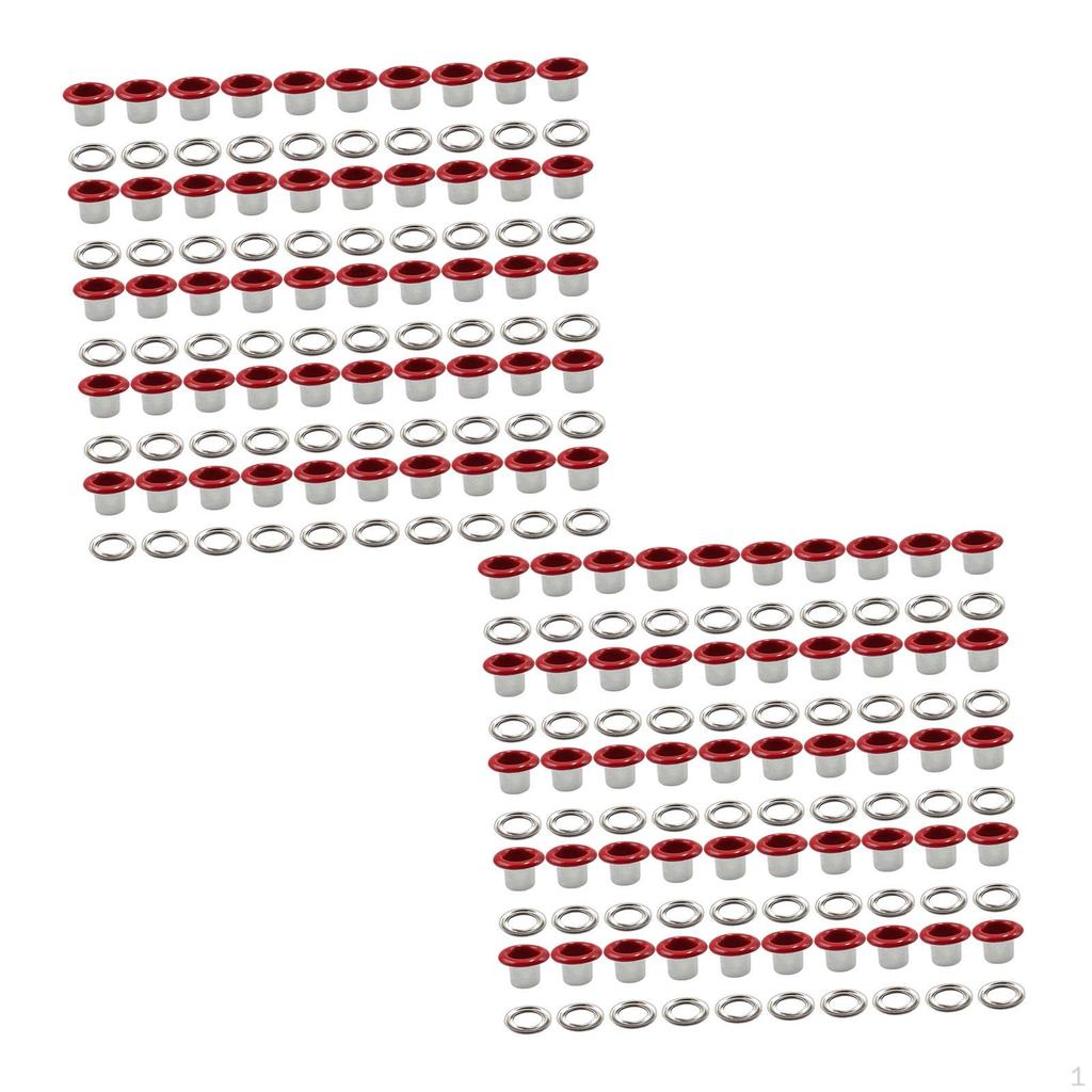 100 Pieces Grommets Metal Eyelets Round Shape Multifunction 5mm Tiny Grommet for Belt Clothing
