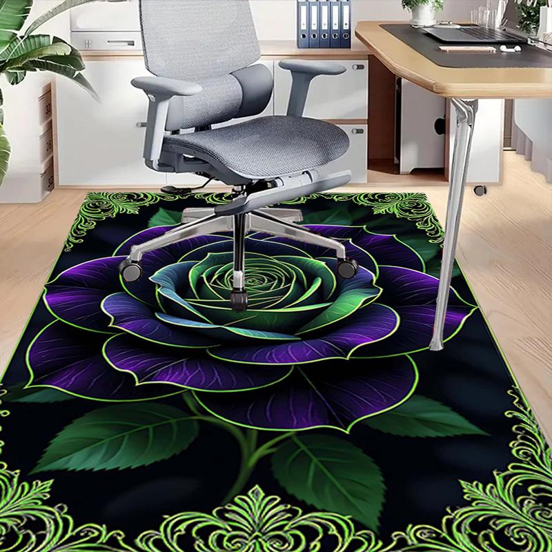 1PC Rose Black Extra Large Non Slip Floor carpet, Office, family, bedroom, Studio   Large Area Rug Indoor Rugs, , Vibrant Colors