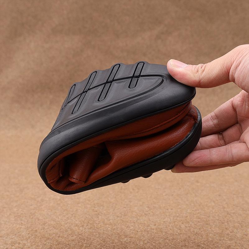 New Business Casual Shoes for Men Casual and Fashionable Men's Single Shoes Lightweight and Soft Low Cut Leather Shoes for Summer