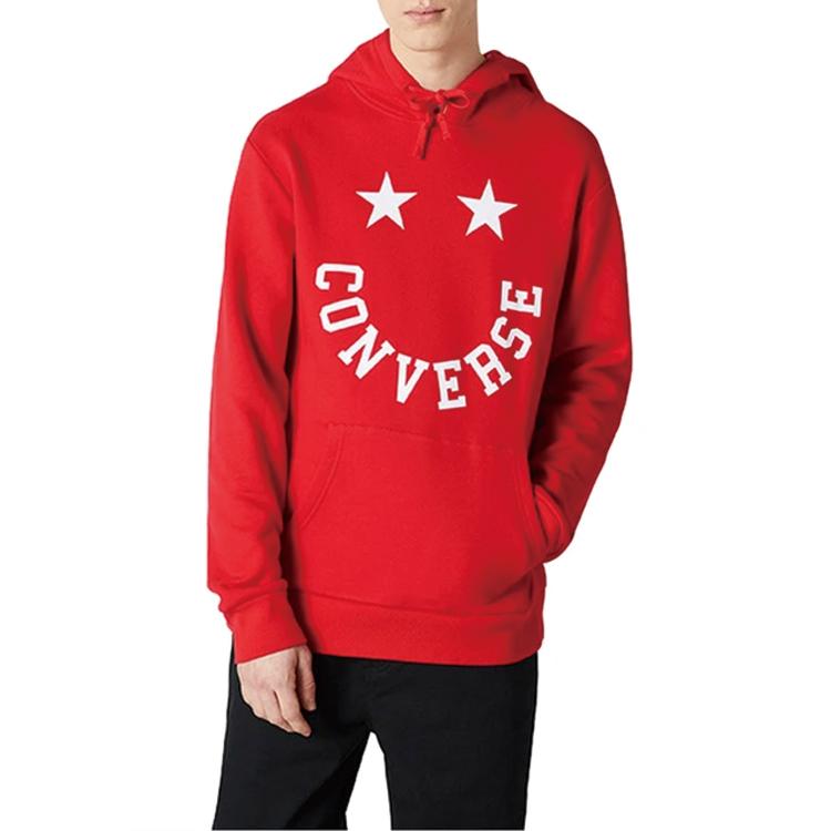 Converse Sweatshirts Men's Red Hooded Moderate Regular 10018351-A02