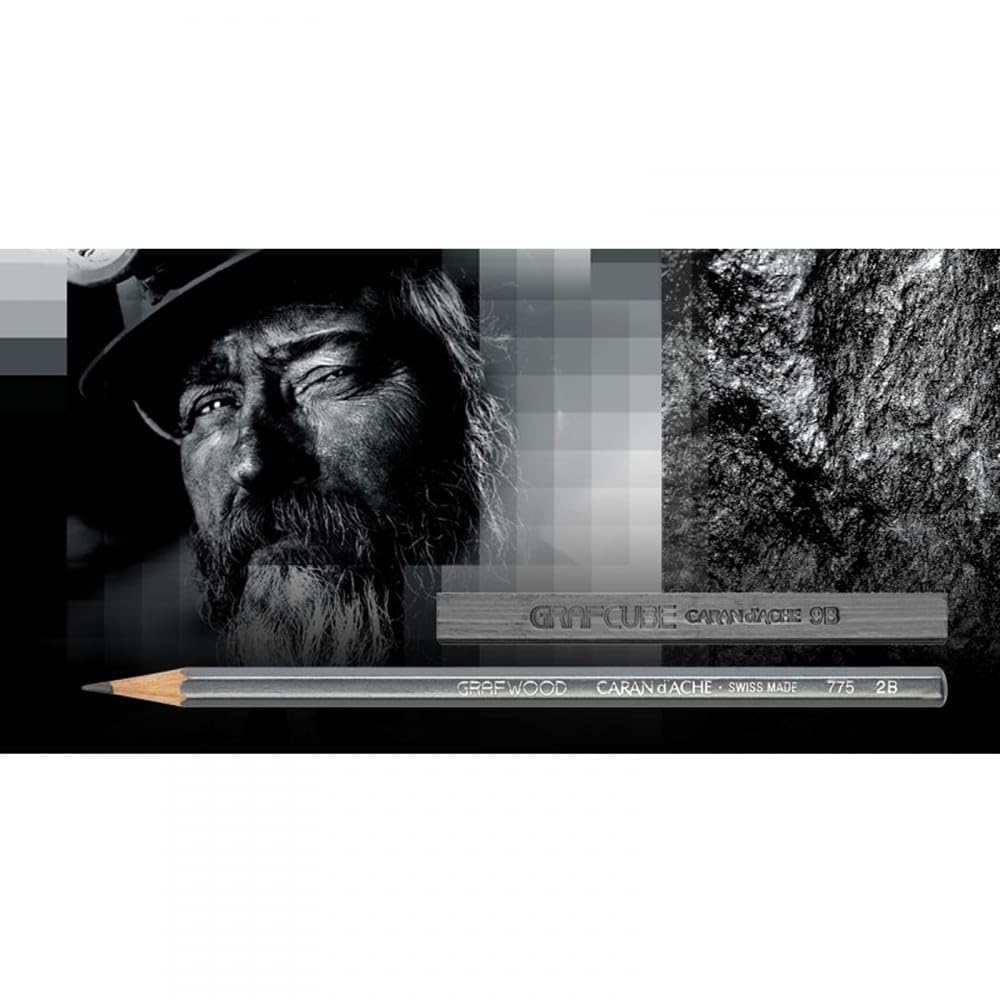 Caran Graffwood Round Metal Box 15 Pieces d'Ache 0775-315