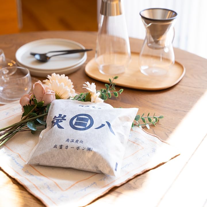 Izumo Carbon Charcoal Hachi Single-Layer Bag, Set of 5 Bags, Izumo Carbon, Izumoya Charcoal Hachi, Dehumidifying and Deodorizing