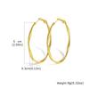 2026 Trendy Metal Twisted Circle Hoop Earrings for Wome Women Gold Color Large Round Geometric Earrings Zircon Valentine's Gift