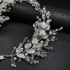 Handmade Bridal Headband Zinc Zinc Alloy Leaf Bridal Tiara Hair Vine Retro Crystal Headpiece  Bridal Party