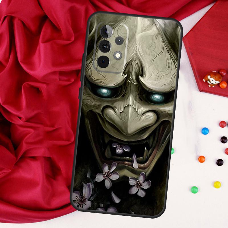 Oni Hannya Mask For Samsung Galaxy A52 A32 A22 A54 A14 A16 A26 A36 A56 A55 A35 A05 A06 A15 A53 A33 A13 Case