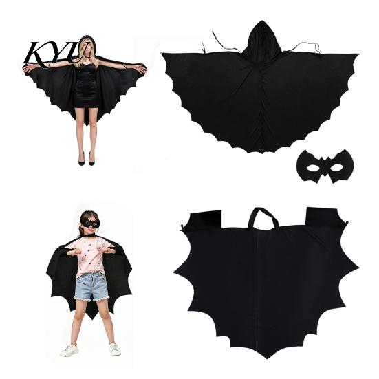 Bequemes Weiches Stoff Umhang Halloween Fledermausflügel Umhang, Erwachsene Kinder Kostüm Mit Kapuze Langlebig Wiederholte Nutzung Cosplay für Festliches Party Outfit Umhang