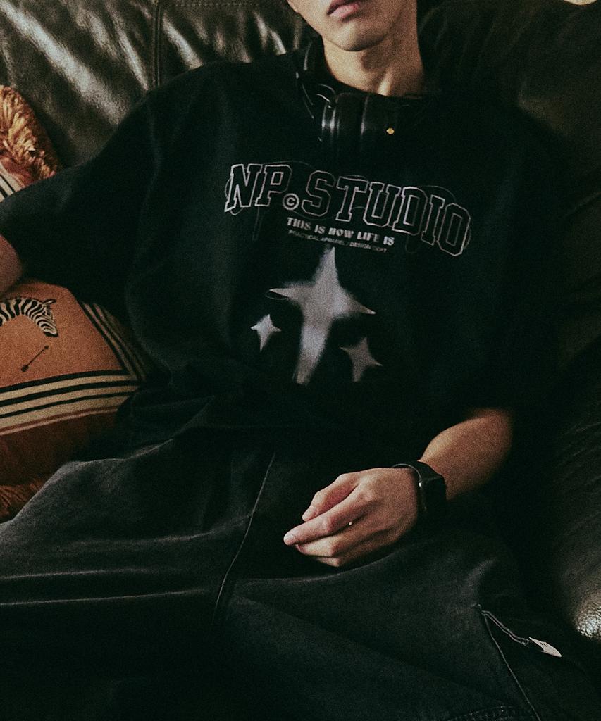 NP STUDIO [2Pack] Np Cross Logo T-Shirt 2 Colors