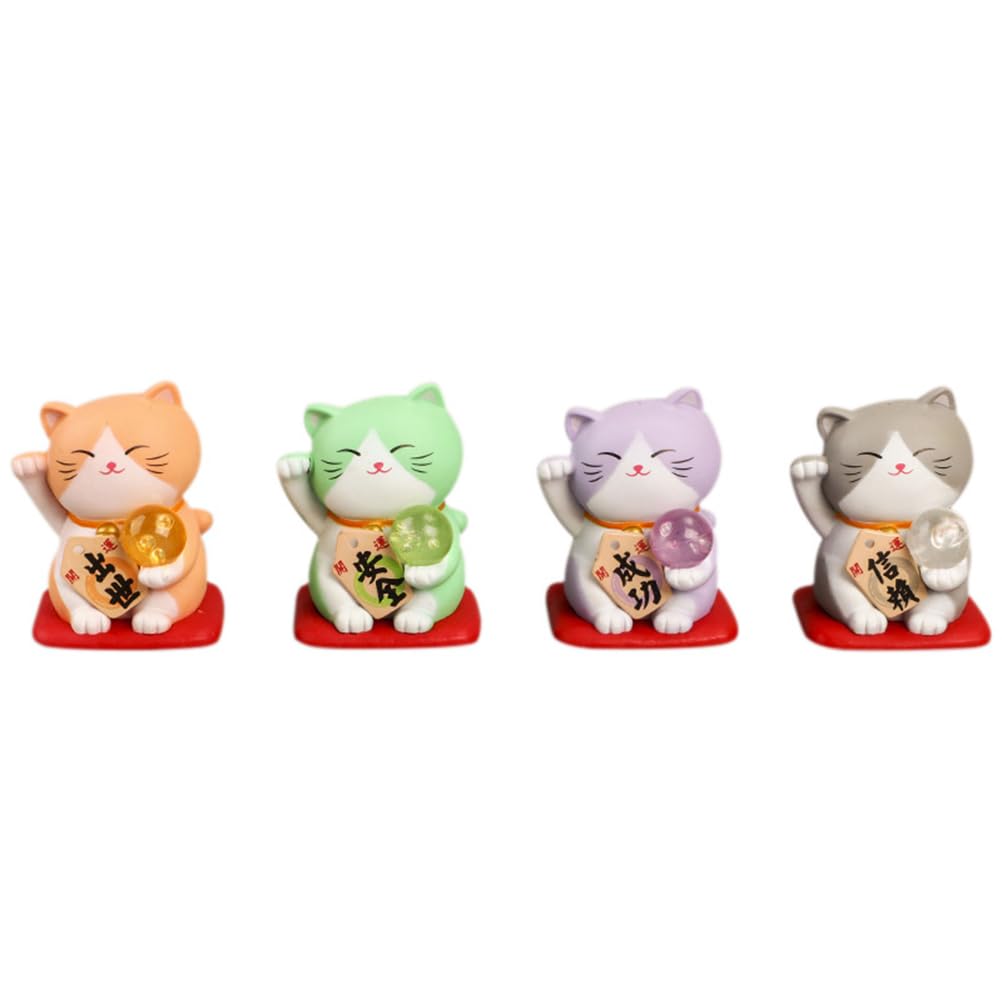 Holibanna Lucky Cat Stylish Interior Decoration for or Office 7-Piece Ornament, Car, Home,
