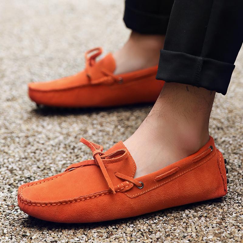 Men’s Moccasins Tasseled Loafer Driving Gommino Comfort Flats Casual Slip-ons Plus Size Suede Shoes for Men Over Sized