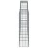 Vidaxl Kosze Gabionowe, 3 Szt, 400X30X100/120 Cm, Galwanizowane Żelazo