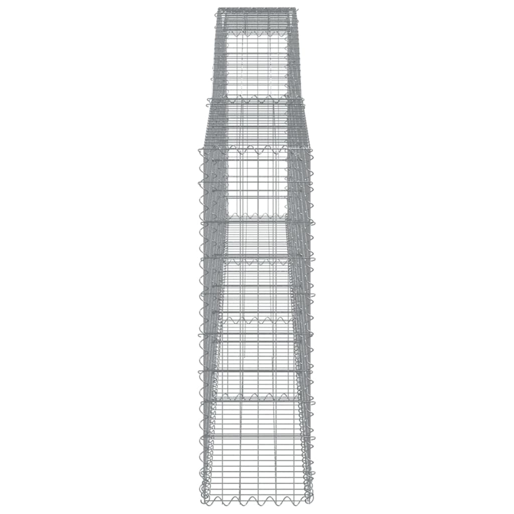 Vidaxl Kosze Gabionowe, 3 Szt, 400X30X100/120 Cm, Galwanizowane Żelazo