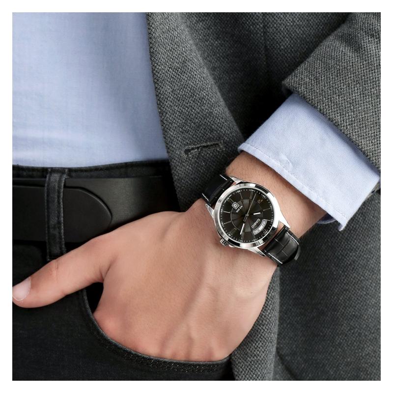 Casio STANDARD Series Business Casual 50 m Waterproof Quartz Movement Artificial Leather Strap Japanese and Korean Watch Men's Watch MTP-1381L-1A