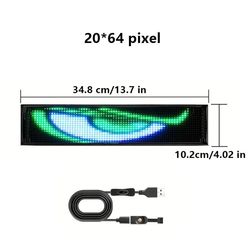 2PCS Car Devil Eyes Light LED Flexible Screen Custom Text Programmable Animated Signs Matrix Panel for Car Truck SUV Windshield