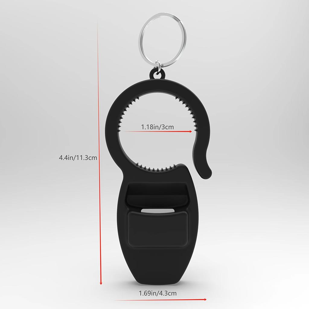 1pc/4pcs 3-in-1 Multifunctional Can Bottle Opener Keychain For Soda Beer Cans 6
