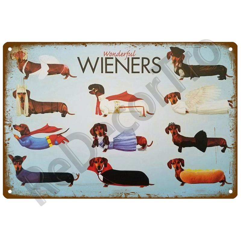 Retro Black Cat Metal Vintage Poster Funny Dog Wall Art Pet Sign Cafe Mural Plaque Metal Sign Tin Sign Plate Bathroom Home Decor