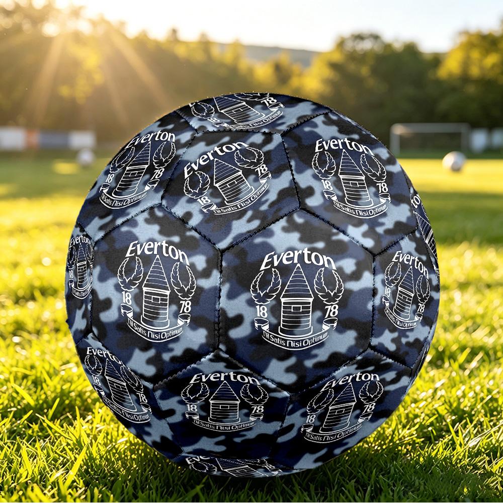 Everton FootballPrinted Size 5 Soccer Ball, Anti Slip Adult Match Football Souvenir for Football Fans
