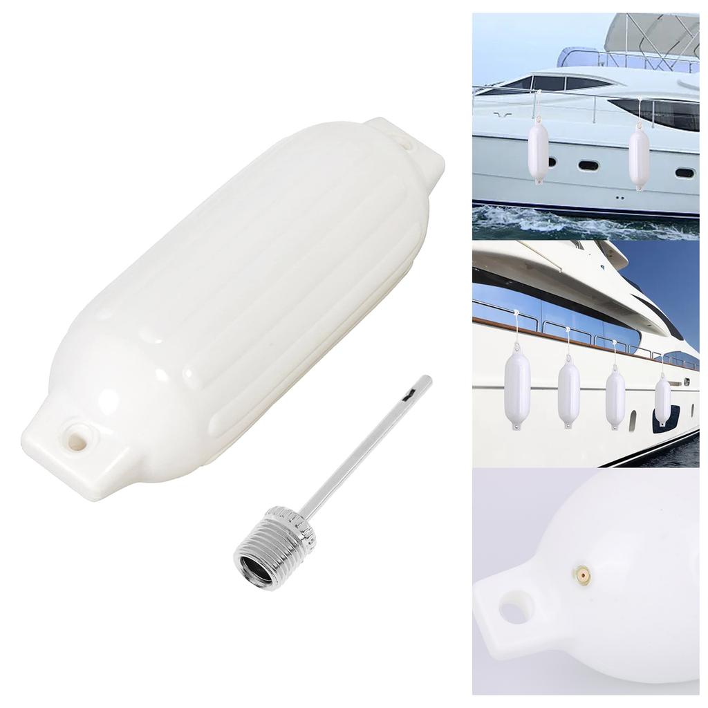 4 Pieces Boat Fenders for Docking 11x40cm with Needles and Air Pump for Boats Sport Sailboats Accessory Boat Bumpers