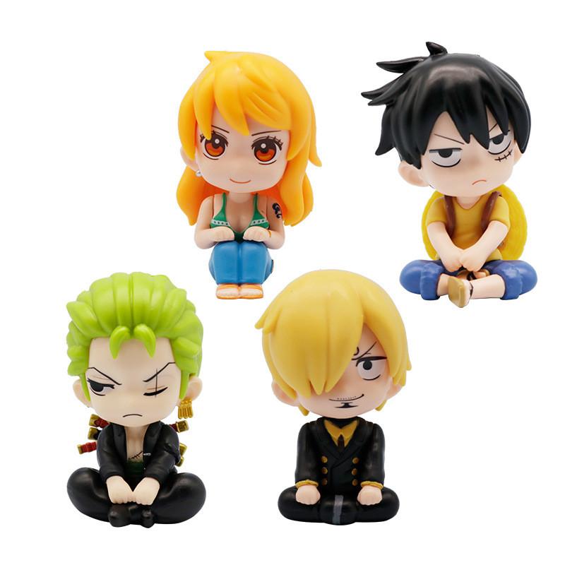 Luffy Piece One Sanji Nami Zoro Action Figure Anime Kawaii Pvc Model Decor Doll