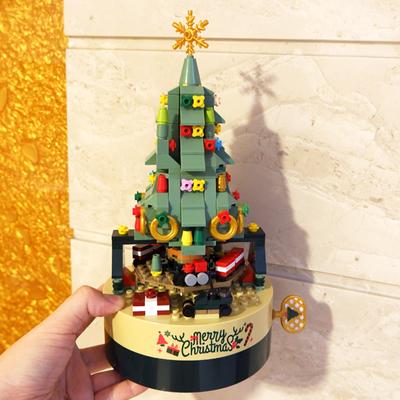 Building Kits for Kids & Families Merry Christmas Building Bricks Present Music Box Creative Christmas Tree Gifts For Children