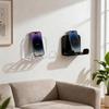 2 Pieces Wall Mount Phone Shelf For Smartphones Space Saving Design Acrylic Mobile Device Holder For Home Office Bedroom