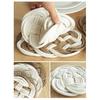Heat Resistant Non-Slip Placemat for Dining Table Washable Woven Linen Straw Table Mat Heat Insulation Round Coaster Mat