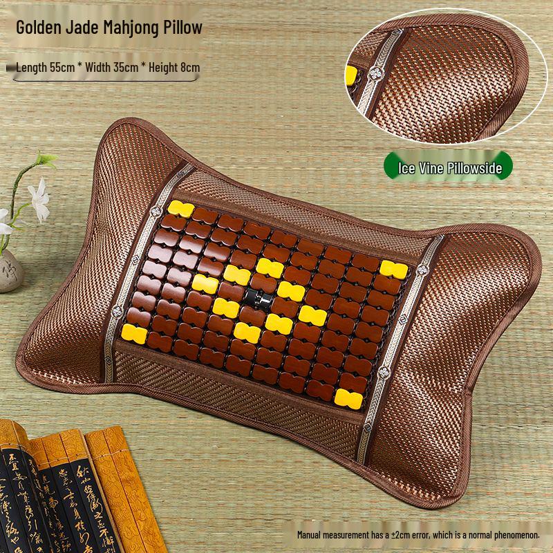Free Shipping Summer Cooling Pillow - Mahjong, Tea, Bamboo & Rattan Styles for Adults and Students