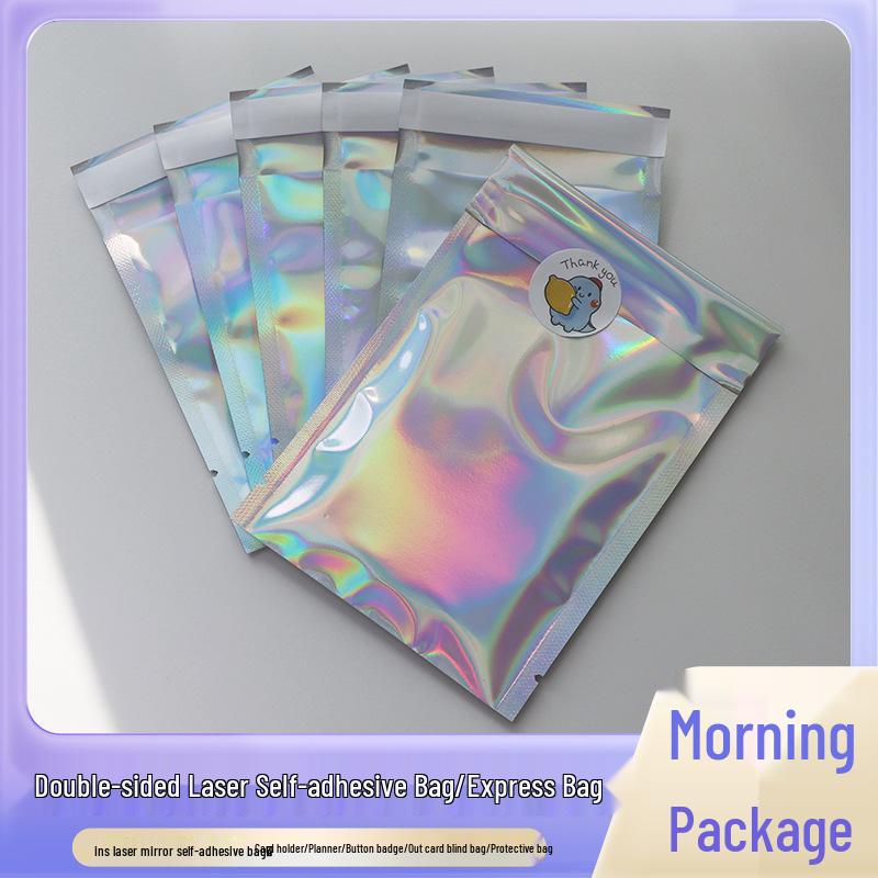 Laser Self-Adhesive Card Packaging Bag - Postcard & Journal Storage Gift Bag