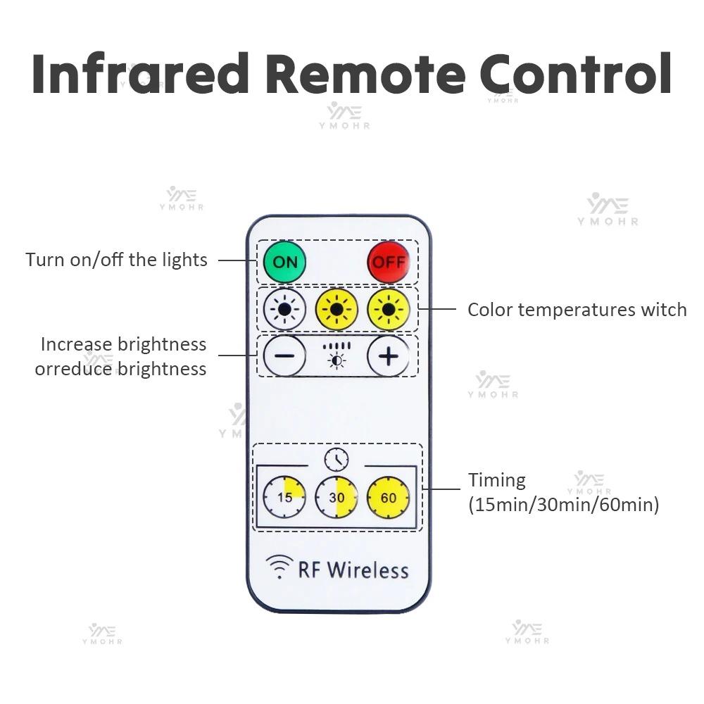 Intelligent Wall Light LED Table Lamp Touch 3-Color Dimmable 350° Rotatable USB Rechargeable Bedroom Bedside Night Light