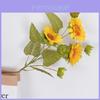 Helianthus Annuus Artificial Flower For Home Office Decor With Silk Material For Photography Props And Wedding Decoration