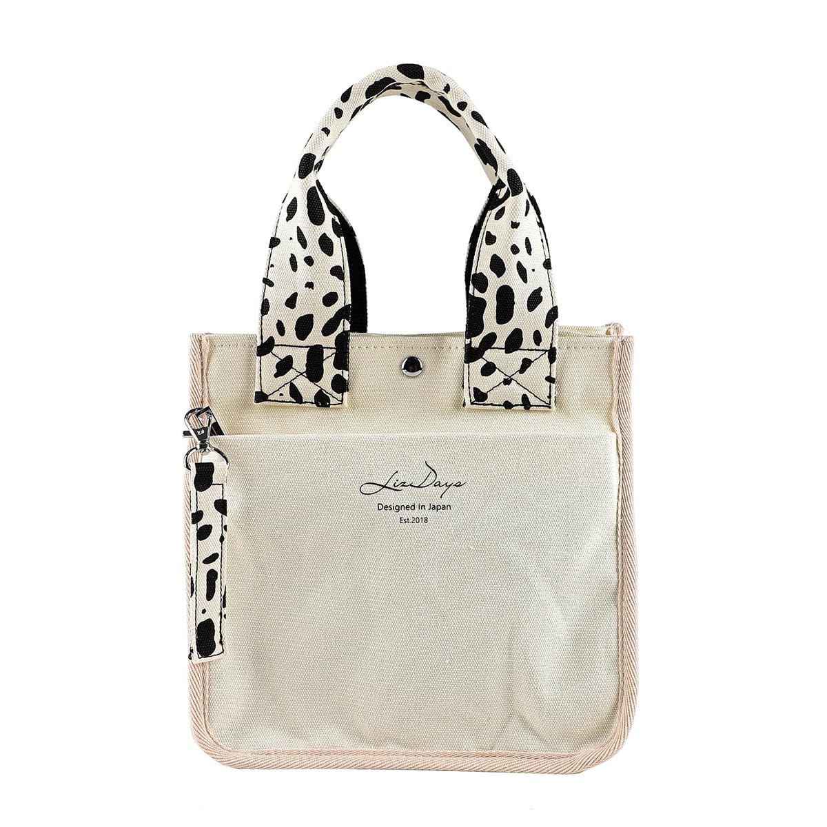 

Lizdays Mini Canvas Tote Bag Women s (Natural/White Dalmatian)