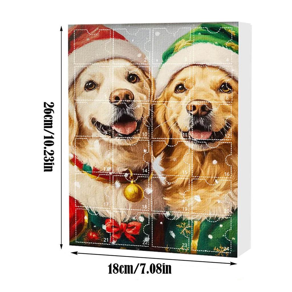 Christmas Pet Dog Advent Calendar Acrylic Hanging Ornaments For Holiday Decor And Gifts