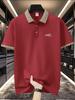 Mens Contrast Collar Short Sleeve Polo Shirt, Casual Business Meeting Tops, Regular Fit for Client Errands Outdoor Walk Commute Wear