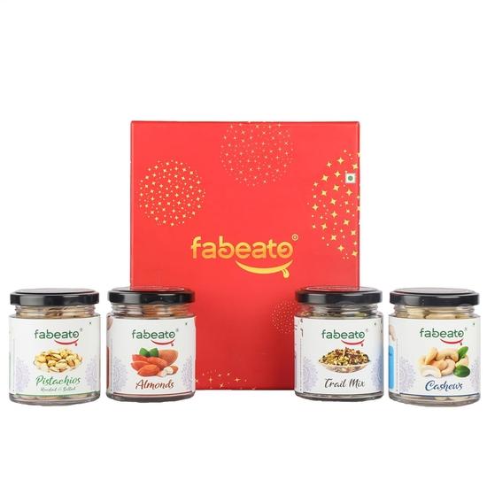 Fabeato Premium Spezial-Trockenfrüchte-Geschenkbox für Diwali 400 g | Festliches Geschenk für die Familie | Gourmet-Geschenk | Firmengeschenke | Perfektes Festtagsgeschenk