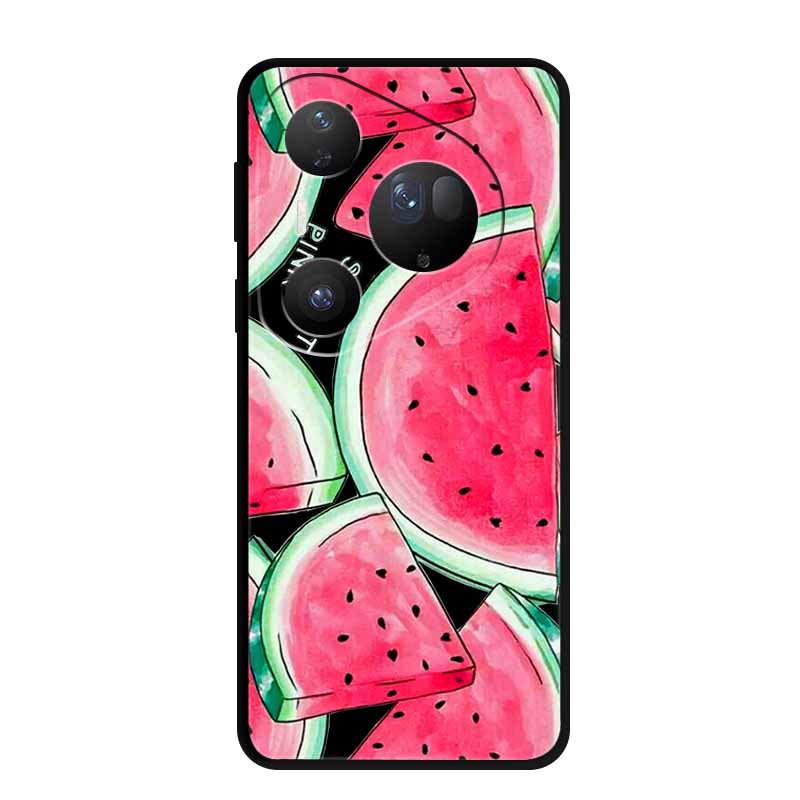 For Huawei Pura 80 Ultra 5G Case Coque Cartoon Cat Painted Black Silicone Soft Back Cover For Huawei Pura 80 Ultra Cases Shells