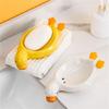 Charm Duck Soap Dish Ceramic Soap Container Box With Drainage Hole For Bathrooms And Kitchens With Smooth Finishes