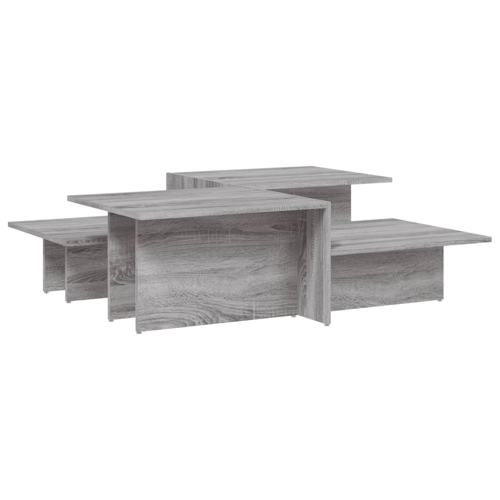  Coffee Tables 2 Pcs. Grey Sonoma Oak, Wood-based Material