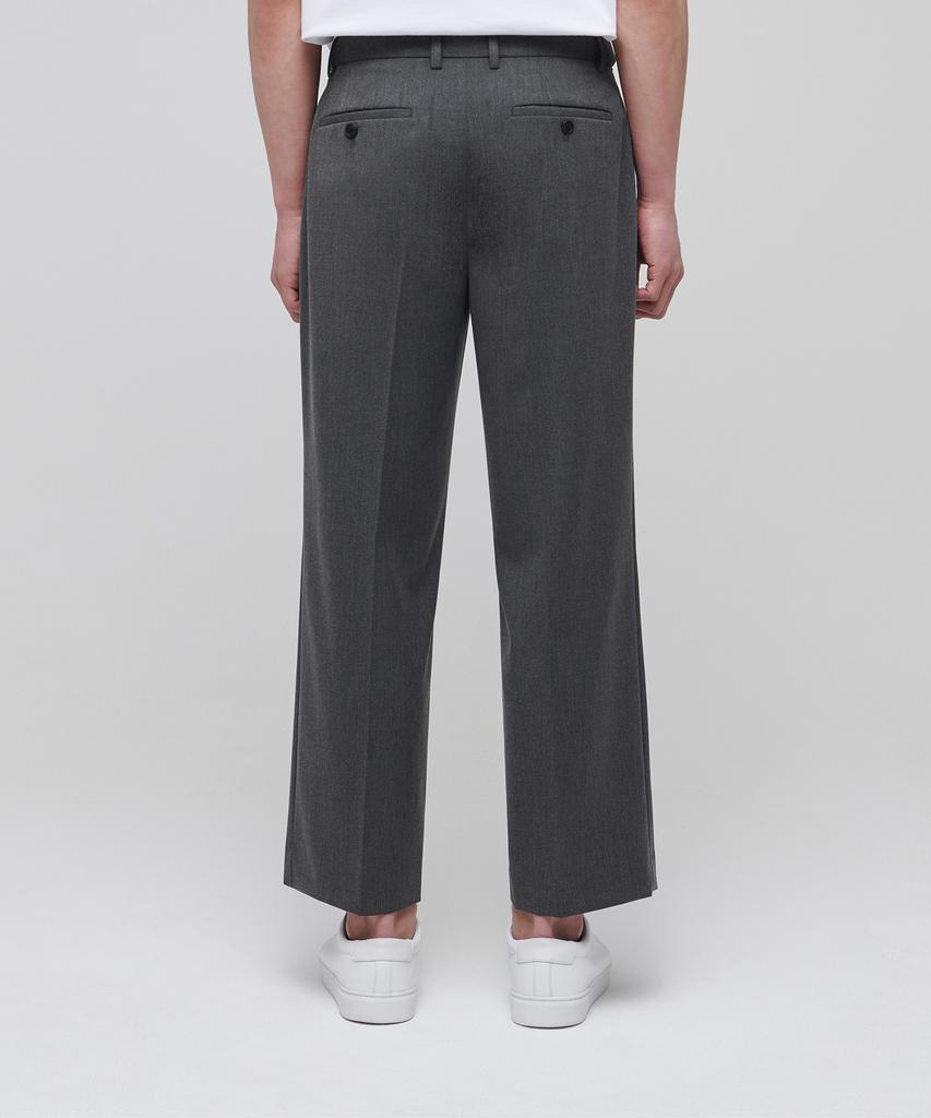 MUSINSA STANDARD Lightweight Wide Hidden Banding Crop Slacks [Medium Gray]
