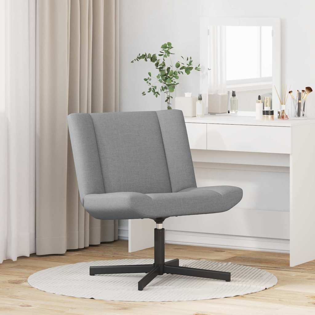 Swivel Chair Light Grey 63 x 75 x 76 cm Fabric