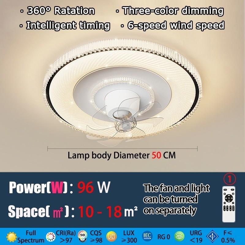 Invertorové LED osvětlení stropního ventilátoru Jídelna Elektrická lampa ventilátoru otočná o 360° Měděný motor pro domácnost Světlo stropního ventilátoru