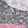 Gold & Silver Rhinestone Cross Metal Flower Nail Art Accessories