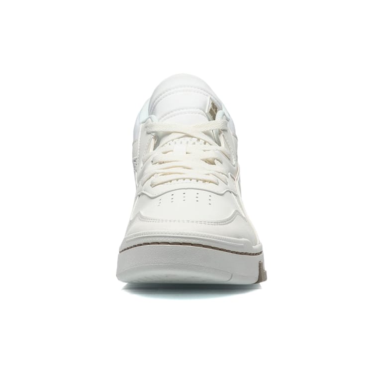 Li Ning Superwave Textile, Synthetic Leather Slip Resistant Abrasion Resistant Mid top Skateboard Shoes Men's White AGCQ061-1