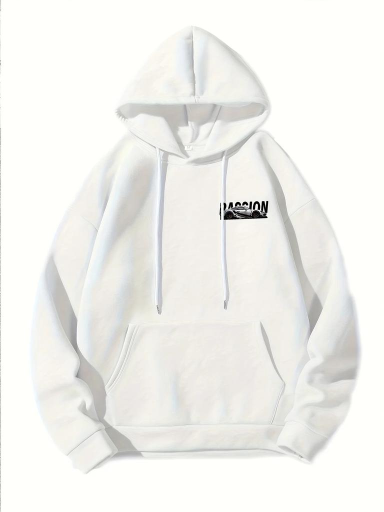 Felpa Casual da Uomo Stampa Alfabeto Vestibilità Larga Streetwear Pullover Felpa Grafica da Corsa Pile Calda Morbida Abbigliamento Maschile Femminile