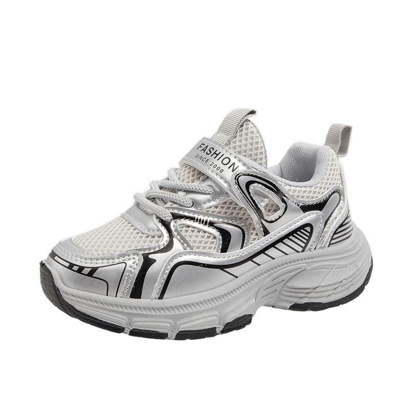 Boys' Sports Shoes 2025 Spring and Autumn New Children's Net Shoes Fashion Casual Shoes Mesh Breathable Girls Dad Shoes Tide