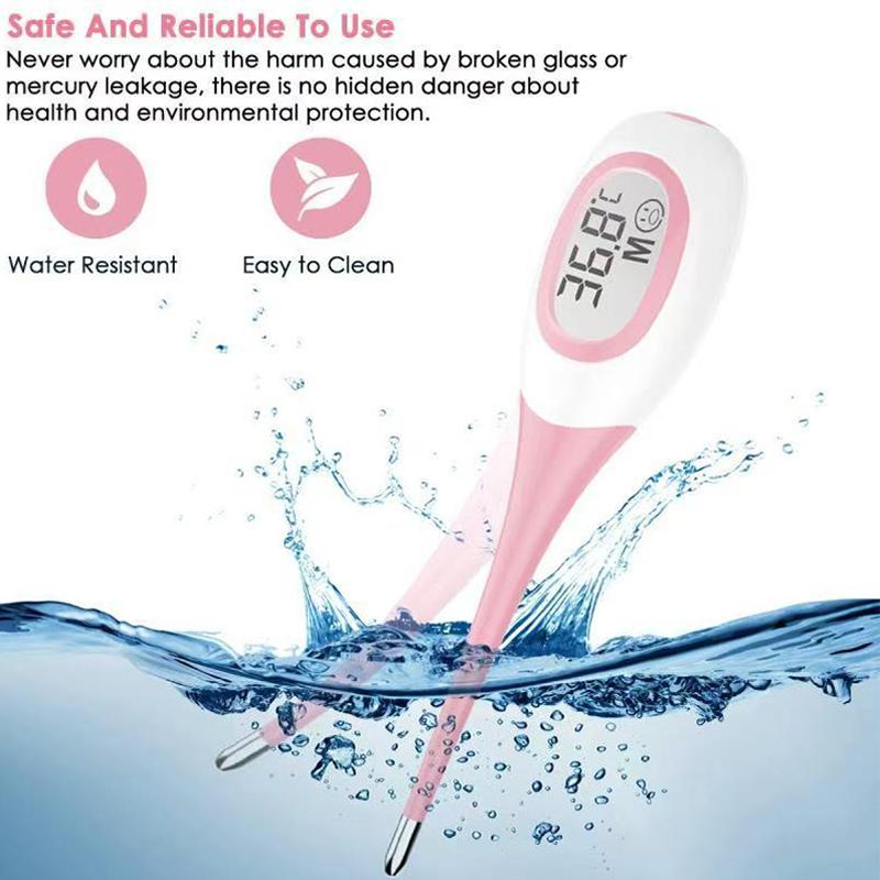 New Fast 8s Thermometer Backlit Soft Probe Digital Fast Fever Waterproof Oral Underarm Temperature Meter For Adult Child