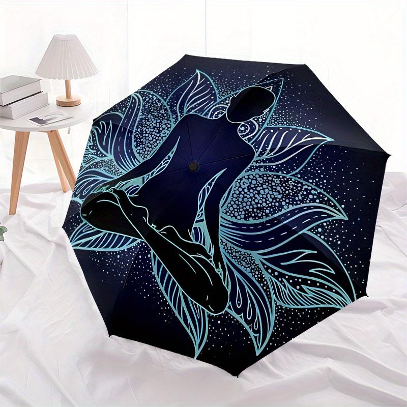 Lotus Meditation: A Peaceful Yoga Pose for Inner HarmonyUmbrella, Portable 3-Fold Compact Umbrella,Christmas Gift ES399