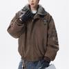 Fashion Versatile Warm Coat Autumn Winter Men's Fur Collar Thick Cotton Jacket