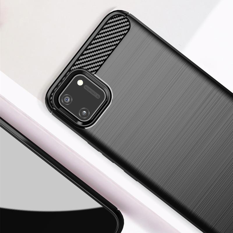 For Realme C11 Case Silicone Full Protective Matte Soft Phone Cover For Real Me C11 Shockproof Carbon Fiber Cases Coque Fundas