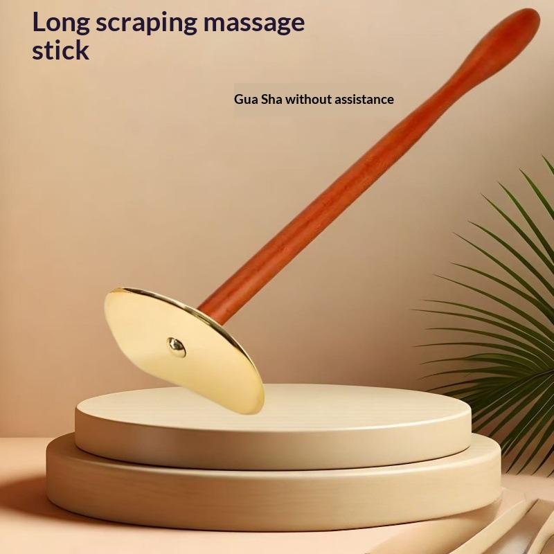 Holz & Messing Gua Sha Werkzeug - Natürliche Massage für Gesicht/Körper, Lymphdrainage, Hautpflege & Schmerzlinderung