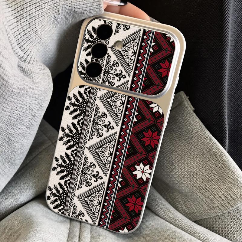 Retro Mandala Pattern Leather Lanyard Case For Samsung S26 S25 Ultra S24 S23 S22 Plus S21 FE A16 A17 A26 A36 A37 A54 A55 A56 A57 5G Cover